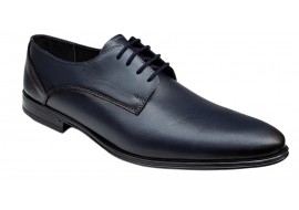 Pantofi perfecti pentru barbati eleganti, incaltaminte romaneasca din piele naturala, Bleumarin, 998BLM